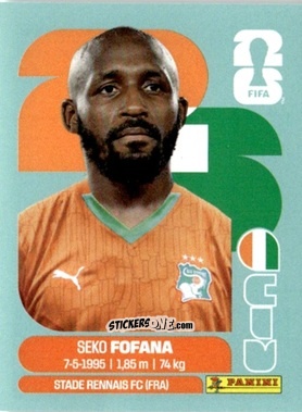 Sticker Seko Fofana - Fifa World Cup 2026. Standard Edition n. CIV11 - Panini