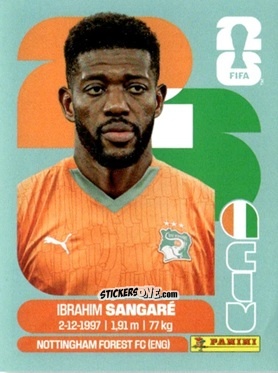 Figurina Ibrahim Sangare - Fifa World Cup 2026. Standard Edition n. CIV12 - Panini