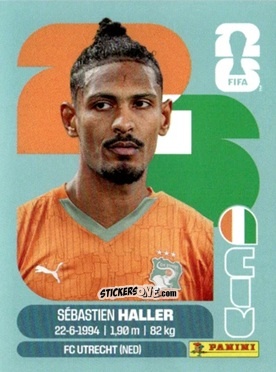 Cromo Sébastien Haller - Fifa World Cup 2026. Standard Edition n. CIV16 - Panini