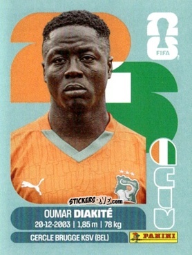 Sticker Oumar Diakite - Fifa World Cup 2026. Standard Edition n. CIV20 - Panini