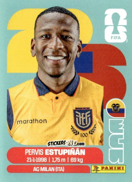 Sticker Pervis Estupiñán - Fifa World Cup 2026. Standard Edition n. ECU5 - Panini