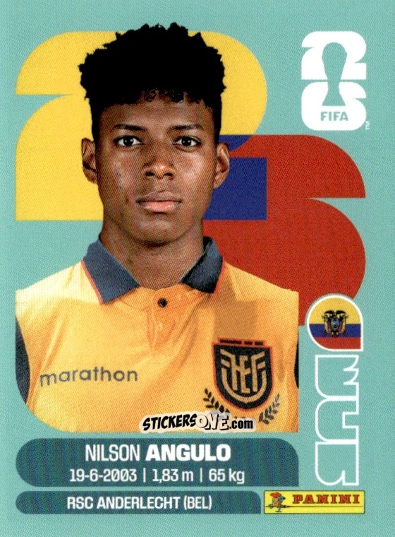 Figurina Nilson Angulo - Fifa World Cup 2026. Standard Edition n. ECU17 - Panini