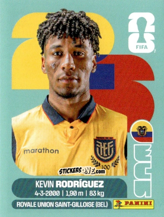 Figurina Kevin Rodriguez - Fifa World Cup 2026. Standard Edition n. ECU19 - Panini