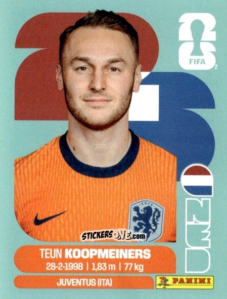 Sticker Teun Koopmeiners - Fifa World Cup 2026. Standard Edition n. NED12 - Panini