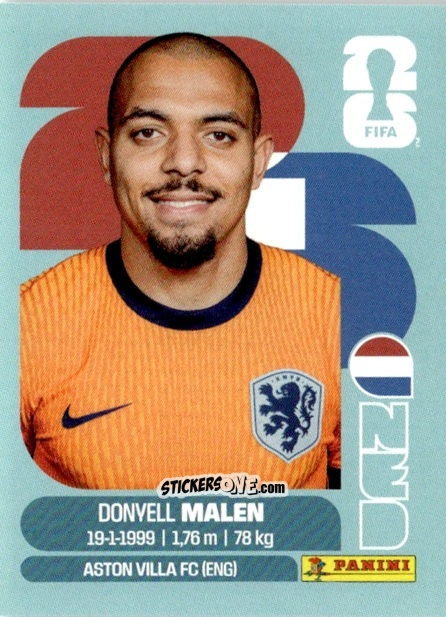 Cromo Donyell Malen - Fifa World Cup 2026. Standard Edition n. NED18 - Panini
