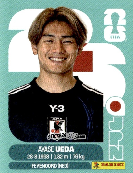 Sticker Ayase Ueda - Fifa World Cup 2026. Standard Edition n. JPN20 - Panini