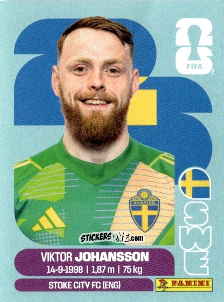 Sticker Victor Johansson - Fifa World Cup 2026. Standard Edition n. SWE2 - Panini