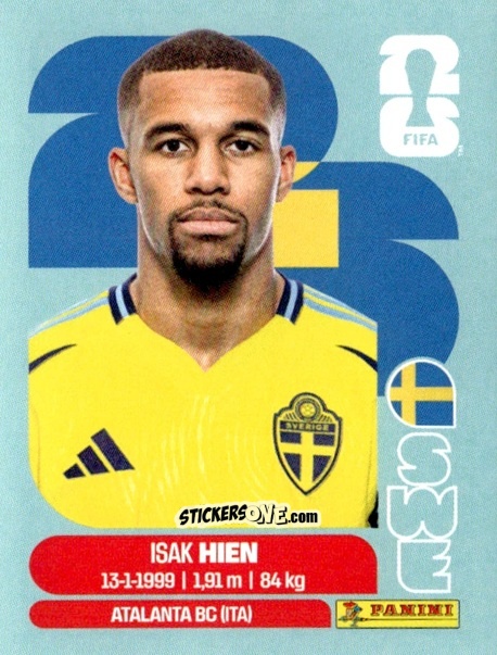 Sticker Isak Hien - Fifa World Cup 2026. Standard Edition n. SWE3 - Panini
