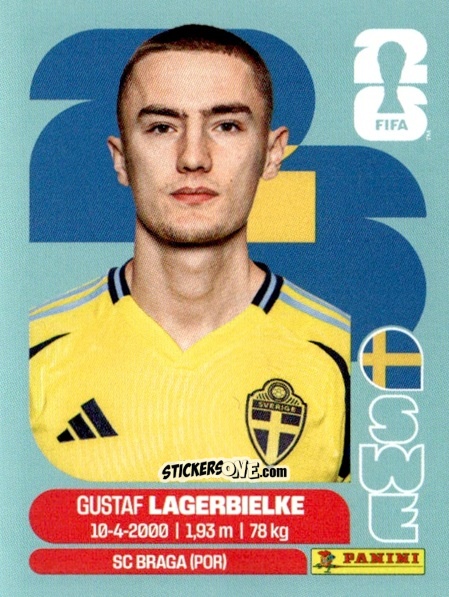 Figurina Gustaf Lagerbielke - Fifa World Cup 2026. Standard Edition n. SWE7 - Panini