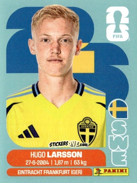 Figurina Hugo Larsson - Fifa World Cup 2026. Standard Edition n. SWE9 - Panini