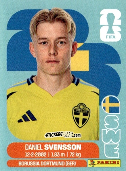 Figurina Daniel Svensson - Fifa World Cup 2026. Standard Edition n. SWE14 - Panini