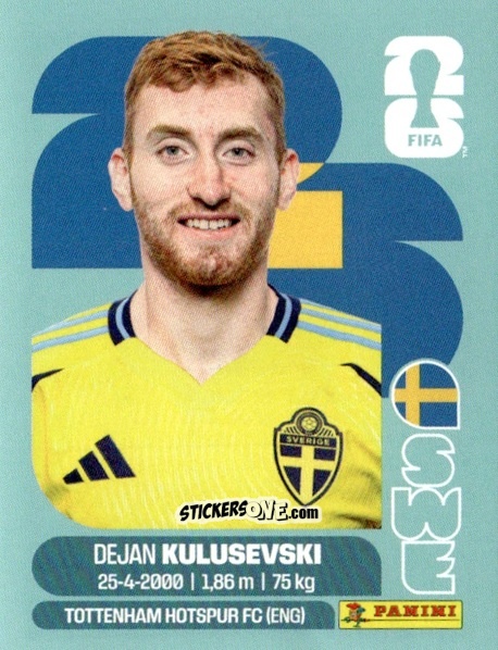 Sticker Dejan Kulusevski - Fifa World Cup 2026. Standard Edition n. SWE17 - Panini