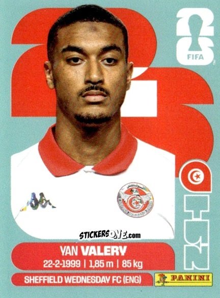Figurina Yan Valery - Fifa World Cup 2026. Standard Edition n. TUN4 - Panini