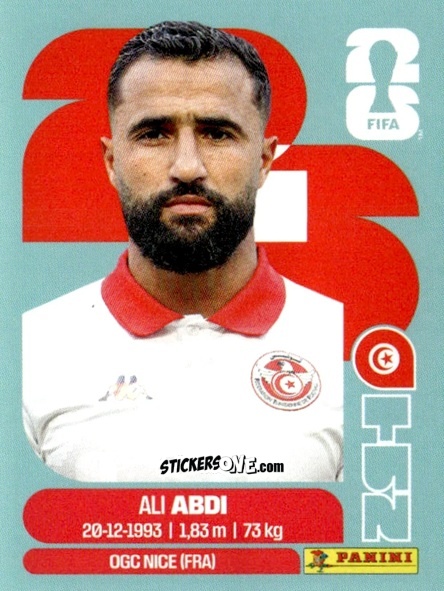 Cromo Ali Abdi - Fifa World Cup 2026. Standard Edition n. TUN7 - Panini