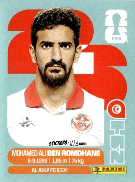Cromo Mohamed Ali Ben Romdhane - Fifa World Cup 2026. Standard Edition n. TUN12 - Panini