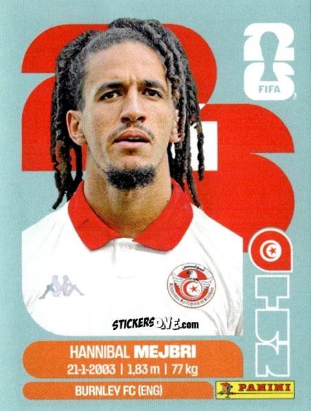 Figurina Hannibal Mejbri - Fifa World Cup 2026. Standard Edition n. TUN14 - Panini