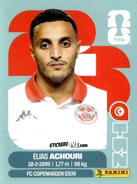 Cromo Elias Achouri - Fifa World Cup 2026. Standard Edition n. TUN15 - Panini