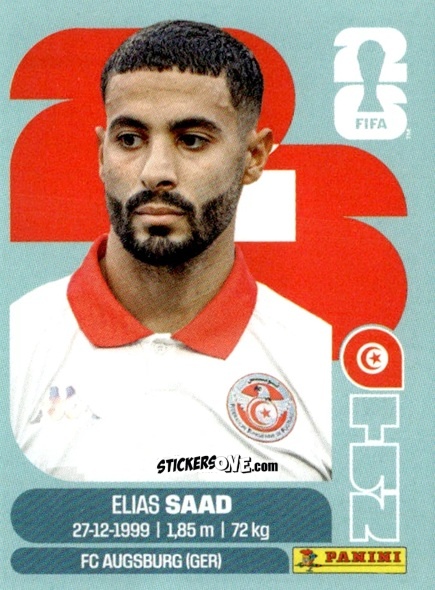 Cromo Elias Saad - Fifa World Cup 2026. Standard Edition n. TUN16 - Panini