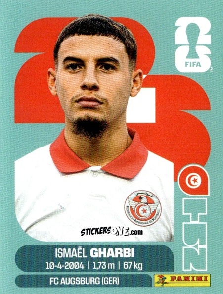 Sticker Ismael Gharbi - Fifa World Cup 2026. Standard Edition n. TUN18 - Panini