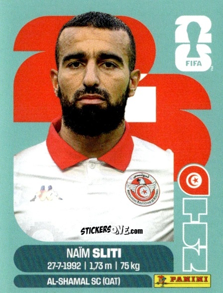 Figurina Naim Sliti - Fifa World Cup 2026. Standard Edition n. TUN20 - Panini