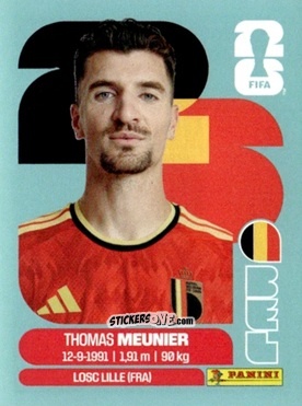 Sticker Thomas Meunier - Fifa World Cup 2026. Standard Edition n. BEL8 - Panini