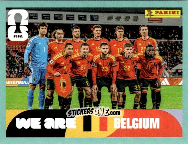 Sticker Team Photo - Fifa World Cup 2026. Standard Edition n. BEL13 - Panini