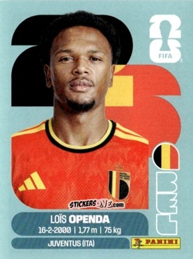 Cromo Loïs Openda - Fifa World Cup 2026. Standard Edition n. BEL19 - Panini