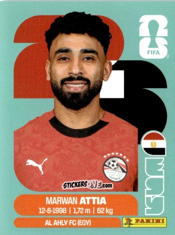 Cromo Marwan Attia - Fifa World Cup 2026. Standard Edition n. EGY10 - Panini