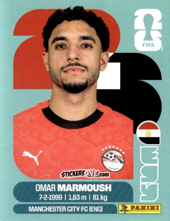 Cromo Omar Marmoush - Fifa World Cup 2026. Standard Edition n. EGY20 - Panini