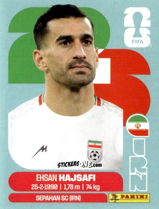 Figurina Ehsan Hajsafi - Fifa World Cup 2026. Standard Edition n. IRN4 - Panini