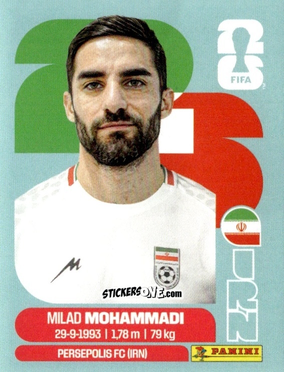 Sticker Milad Mohammadi - Fifa World Cup 2026. Standard Edition n. IRN5 - Panini