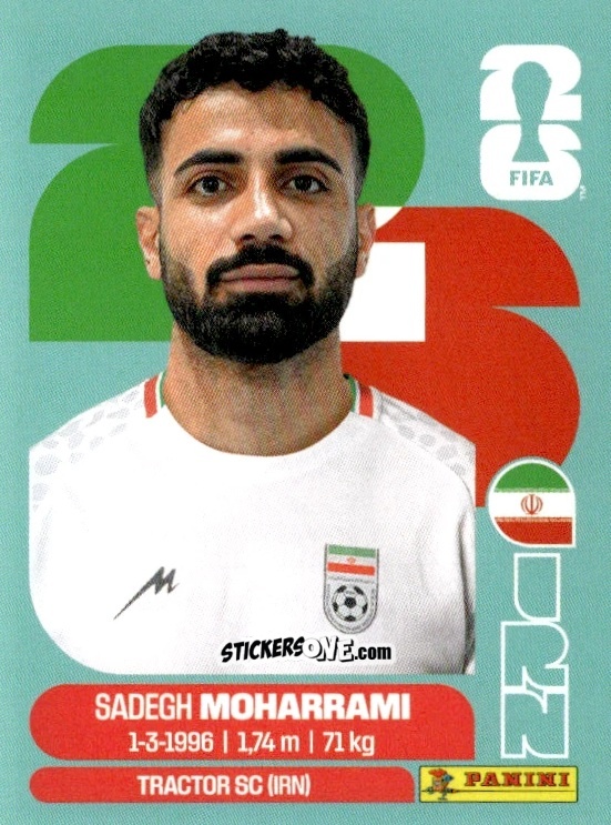 Cromo Sadegh Moharrami - Fifa World Cup 2026. Standard Edition n. IRN9 - Panini