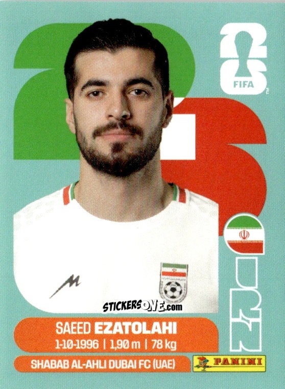 Sticker Saeid Ezatolahi - Fifa World Cup 2026. Standard Edition n. IRN11 - Panini