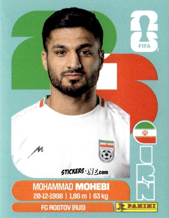 Sticker Mohammad Mohebi - Fifa World Cup 2026. Standard Edition n. IRN16 - Panini