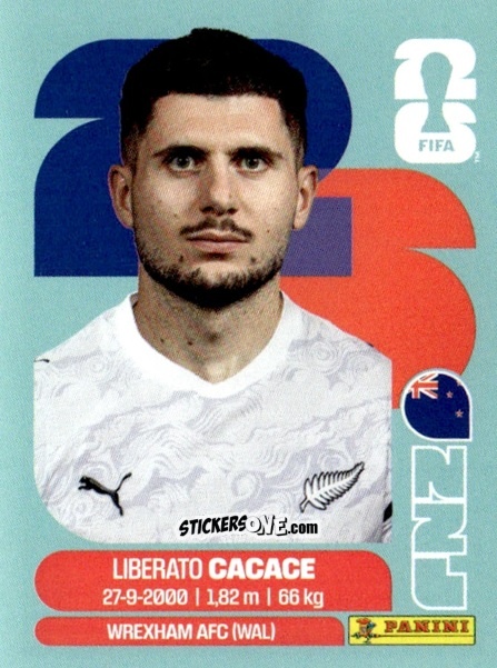 Cromo Liberato Cacace - Fifa World Cup 2026. Standard Edition n. NZL5 - Panini