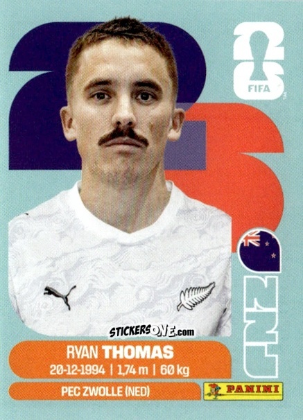 Cromo Ryan Thomas - Fifa World Cup 2026. Standard Edition n. NZL12 - Panini