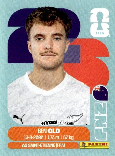Cromo Ben Old - Fifa World Cup 2026. Standard Edition n. NZL16 - Panini