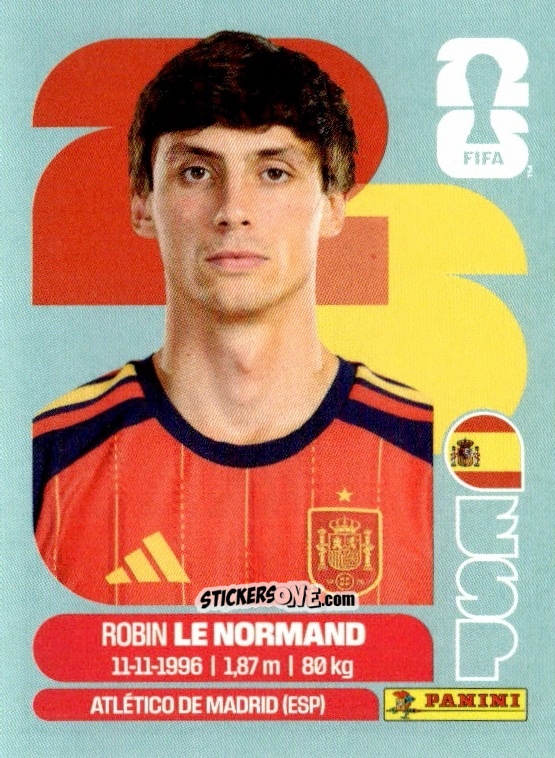 Cromo Robin Le Normand - Fifa World Cup 2026. Standard Edition n. ESP3 - Panini
