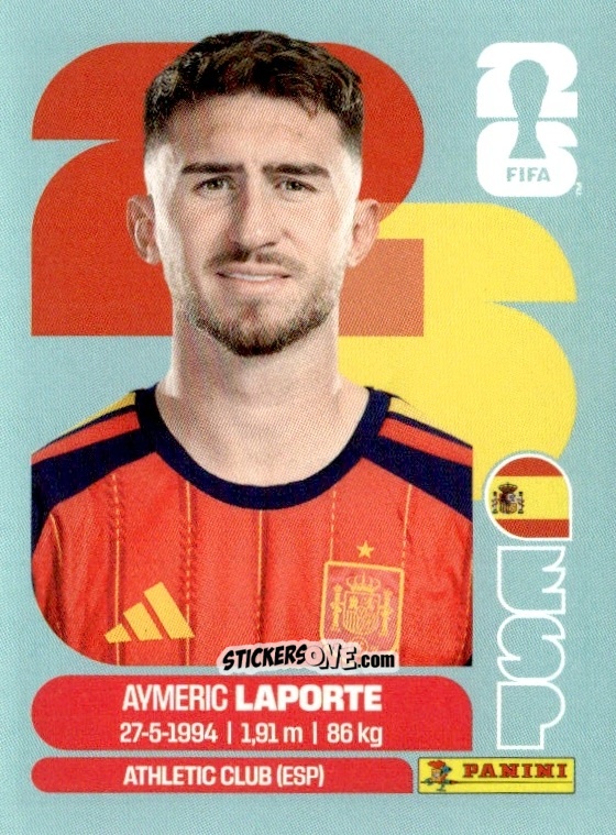 Sticker Aymeric Laporte - Fifa World Cup 2026. Standard Edition n. ESP4 - Panini