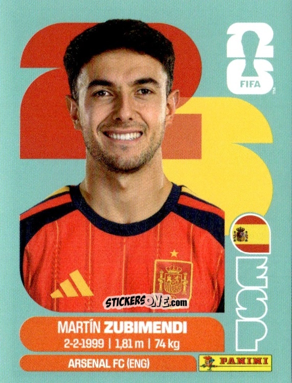 Figurina Martín Zubimendi - Fifa World Cup 2026. Standard Edition n. ESP9 - Panini