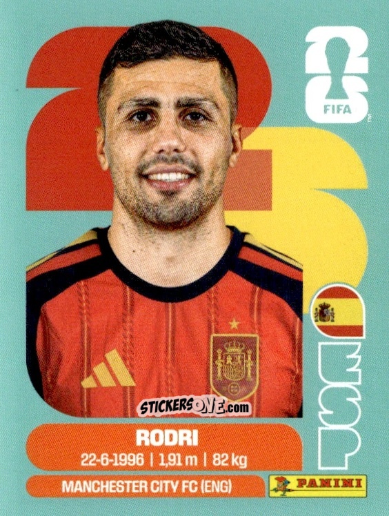 Cromo Rodri - Fifa World Cup 2026. Standard Edition n. ESP10 - Panini