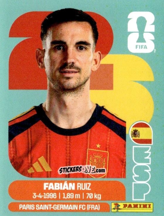 Cromo Fabian Ruiz - Fifa World Cup 2026. Standard Edition n. ESP12 - Panini