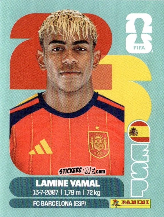 Cromo Lamine Yamal - Fifa World Cup 2026. Standard Edition n. ESP15 - Panini