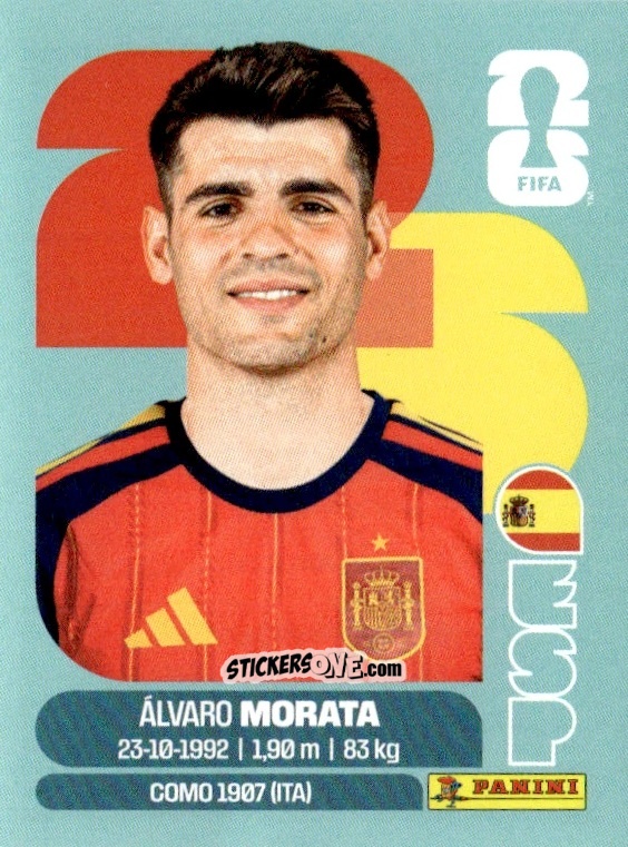 Sticker Álvaro Morata - Fifa World Cup 2026. Standard Edition n. ESP19 - Panini