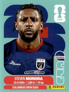 Figurina Steven Moreira - Fifa World Cup 2026. Standard Edition n. CPV6 - Panini