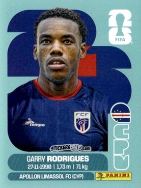 Cromo Garry Rodrigues - Fifa World Cup 2026. Standard Edition n. CPV15 - Panini