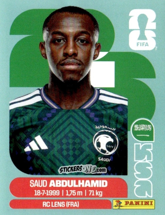 Cromo Saud Abdulhamid - Fifa World Cup 2026. Standard Edition n. KSA4 - Panini