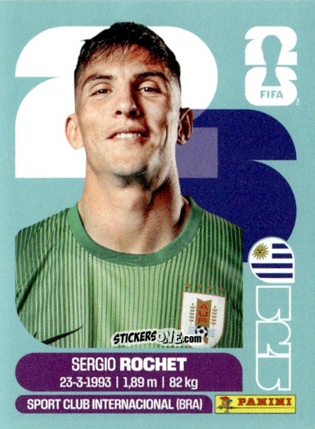 Figurina Sergio Rochet - Fifa World Cup 2026. Standard Edition n. URU2 - Panini