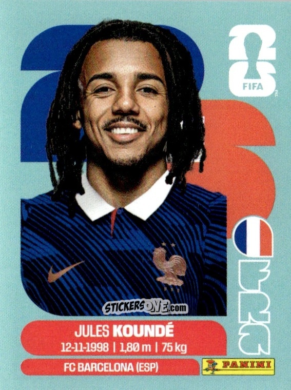 Figurina Jules Kounde - Fifa World Cup 2026. Standard Edition n. FRA5 - Panini