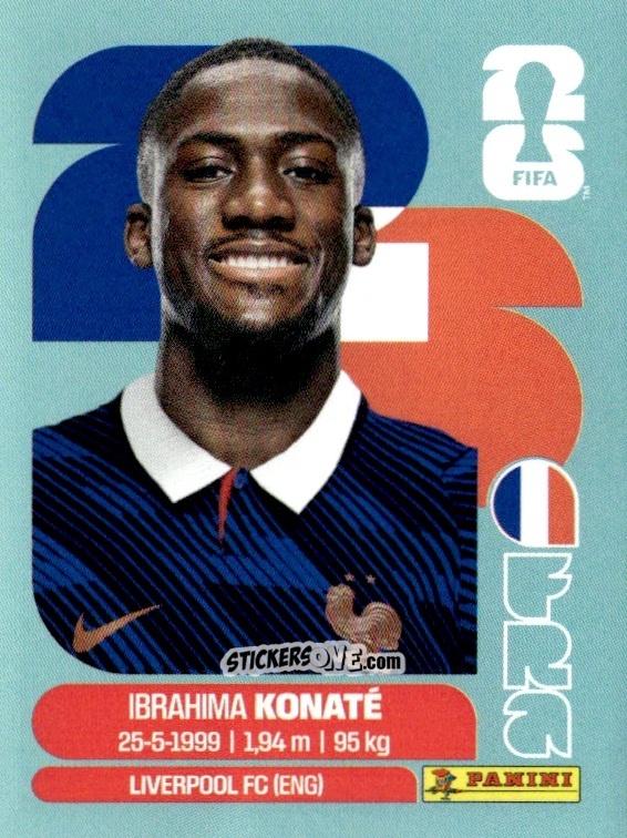 Figurina Ibrahima Konate - Fifa World Cup 2026. Standard Edition n. FRA6 - Panini